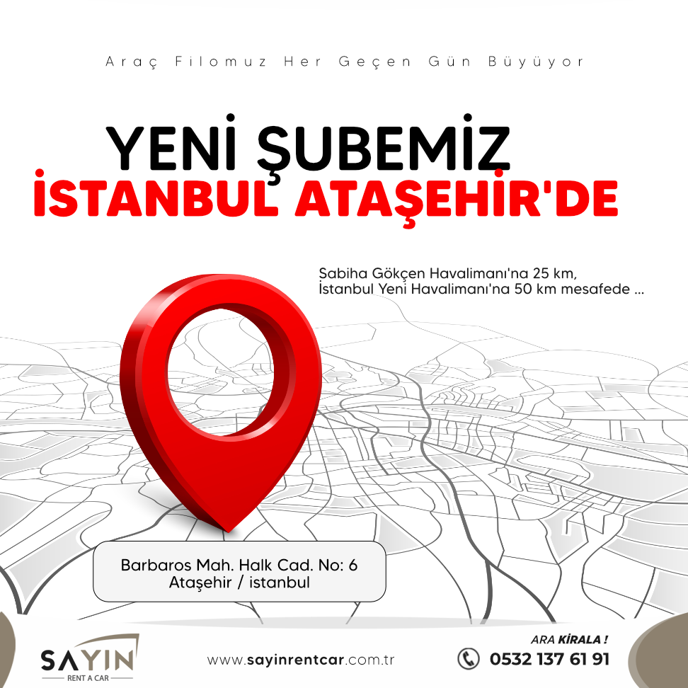 Sayin Rent A Car Yeni Şube